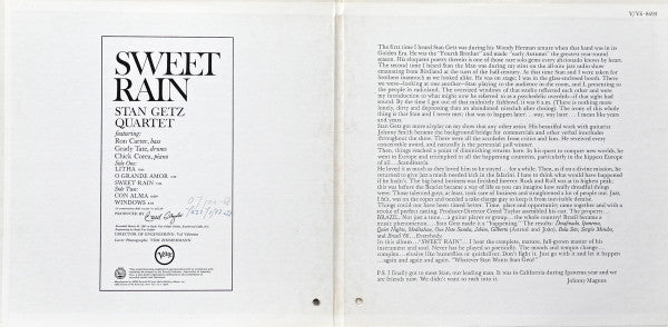 Stan Getz : Sweet Rain (LP, Album, Mono, Gat)