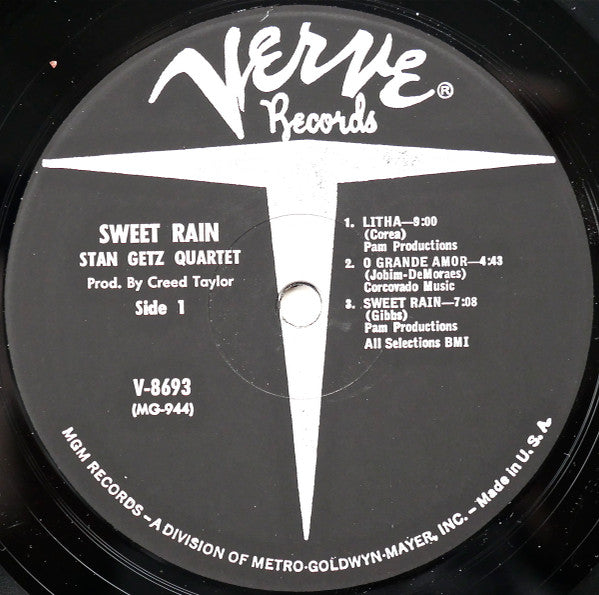 Stan Getz : Sweet Rain (LP, Album, Mono, Gat)