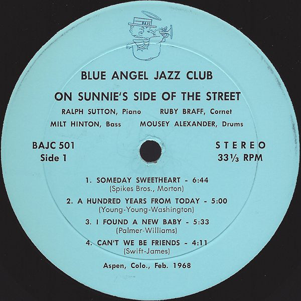 Ralph Sutton (2), Ruby Braff, Milt Hinton, Mousey Alexander : On Sunnie's Side Of The Street (LP, Album)