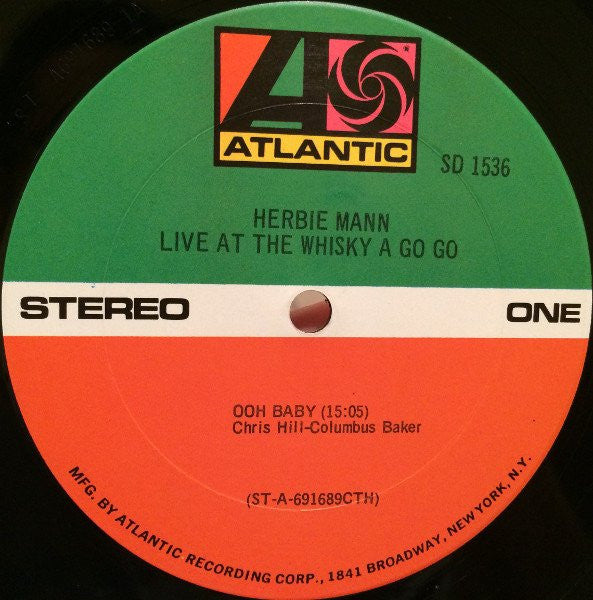 Herbie Mann : Live At The Whisky A Go Go (LP, Album)