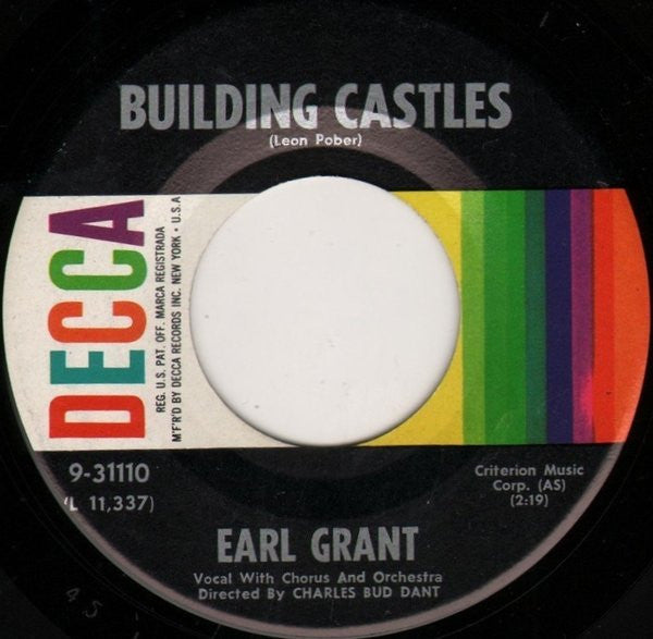 Earl Grant : Building Castles / Dreamy (7", Glo)