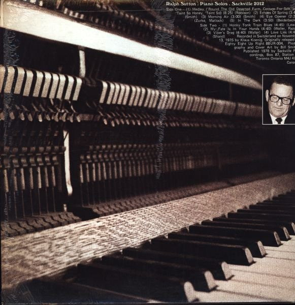 Ralph Sutton (2) : Piano Solos (LP, Album, RE)
