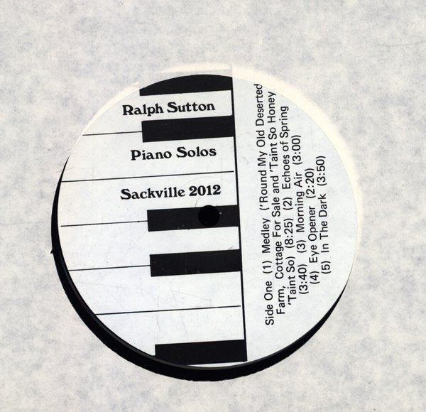 Ralph Sutton (2) : Piano Solos (LP, Album, RE)