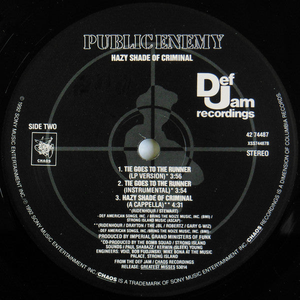 Public Enemy : Hazy Shade Of Criminal (12")