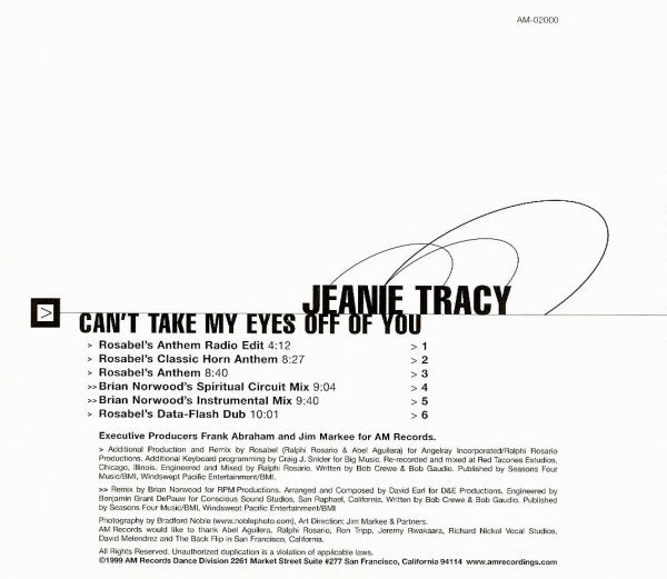 Jeanie Tracy : Can't Take My Eyes Off Of You (CD, Maxi)