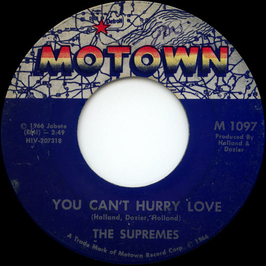 The Supremes : You Can't Hurry Love / Put Yourself In My Place (7", Single)