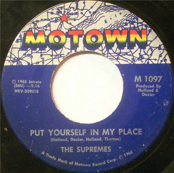 The Supremes : You Can't Hurry Love / Put Yourself In My Place (7", Single)