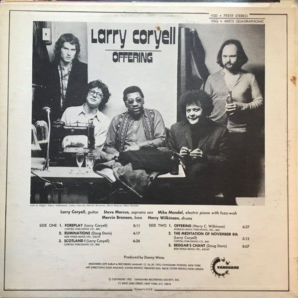 Larry Coryell : Offering (LP, Album, San)