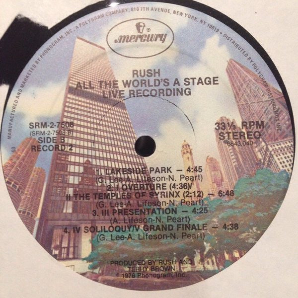 Rush : All The World's A Stage (2xLP, Album, RE, 53-)
