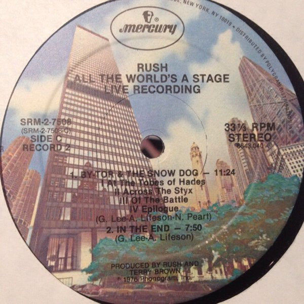 Rush : All The World's A Stage (2xLP, Album, RE, 53-)