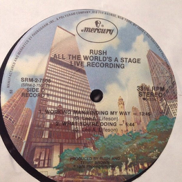 Rush : All The World's A Stage (2xLP, Album, RE, 53-)