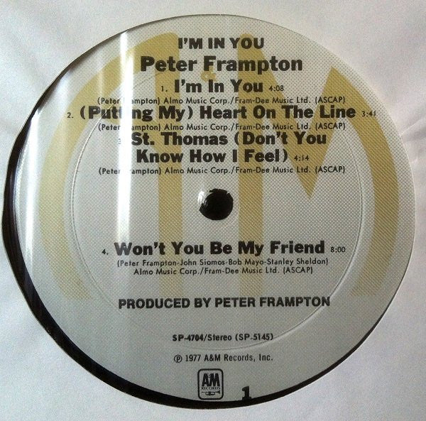 Peter Frampton : I'm In You (LP, Album, Mon)