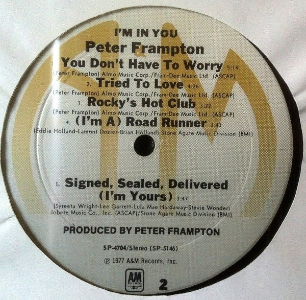 Peter Frampton : I'm In You (LP, Album, Mon)