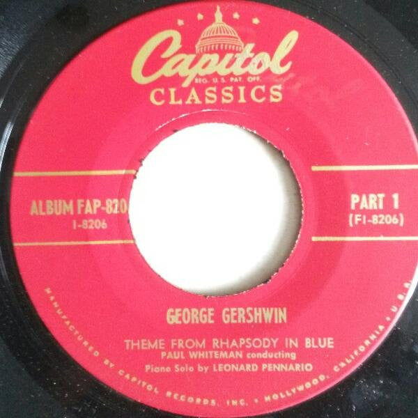 George Gershwin, Leonard Pennario, Paul Whiteman : Theme From Rhapsody In Blue / Preludes For Piano (7", EP)