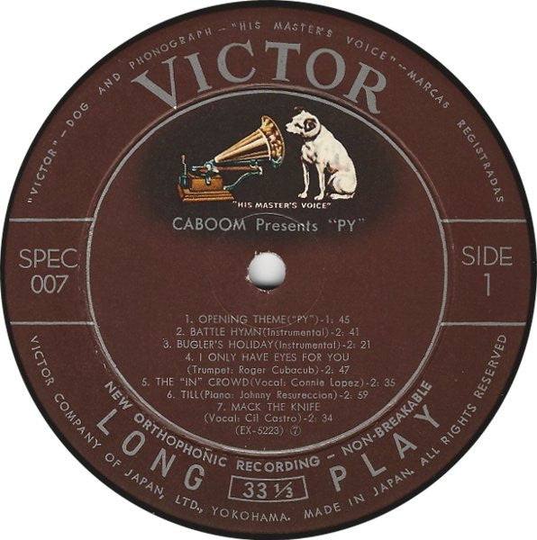 "PY" And His Orchestra : A Saturday Night With "PY" (LP, Album, Mono)