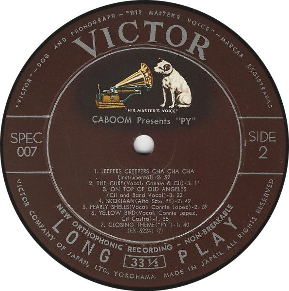 "PY" And His Orchestra : A Saturday Night With "PY" (LP, Album, Mono)