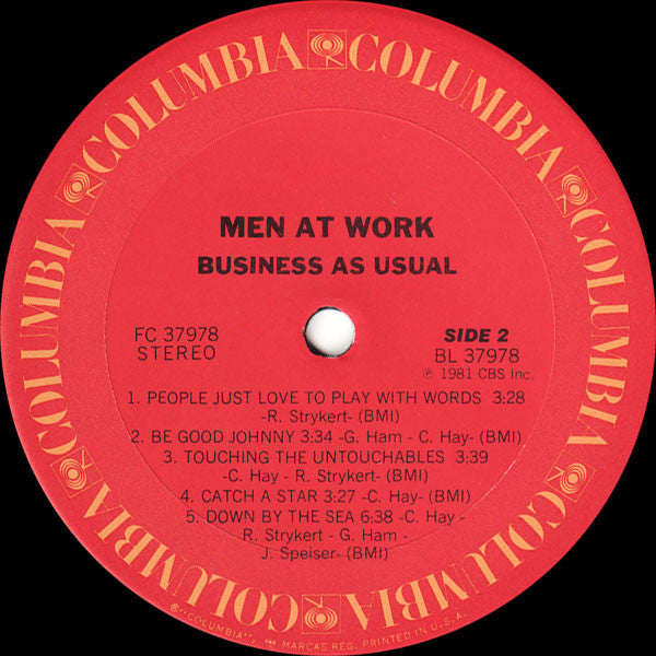 Men At Work : Business As Usual (LP, Album, Car)