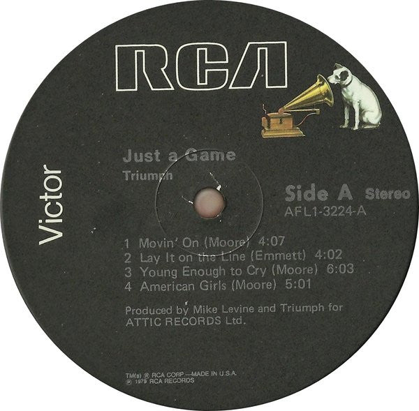Triumph (2) : Just A Game (LP, Album, RP, Ind)