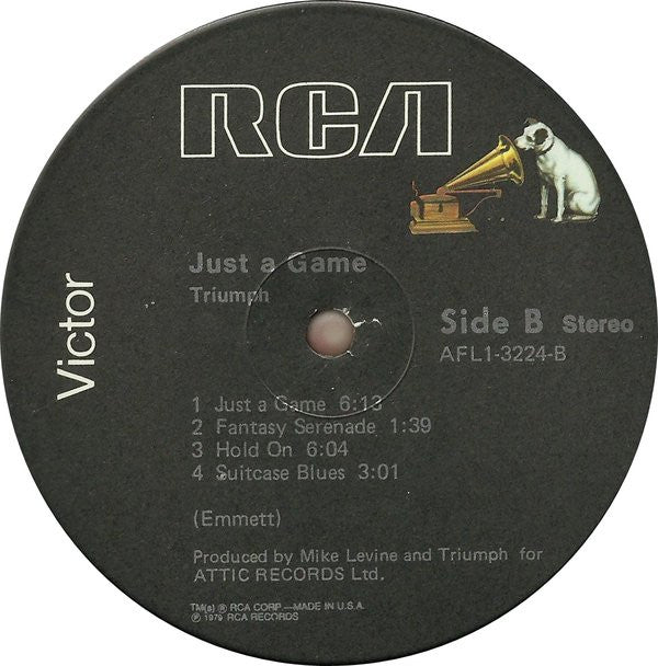 Triumph (2) : Just A Game (LP, Album, RP, Ind)