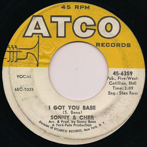 Sonny & Cher : I Got You Babe (7", Single)