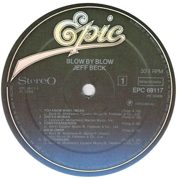 Jeff Beck : Blow By Blow (LP, Album, RE)