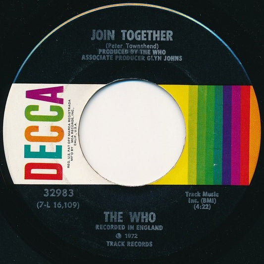 The Who : Join Together (7", Single, Glo)