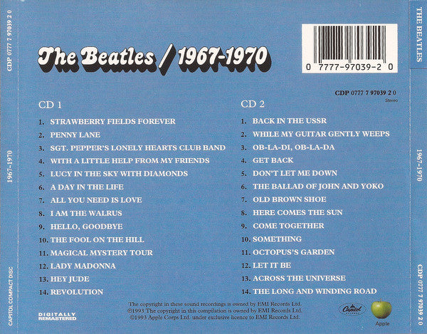 The Beatles : 1967-1970 (2xCD, Comp, RE, RM)
