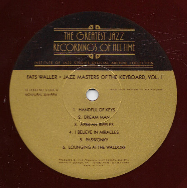Various : Jazz Masters Of The Keyboard Vol. I (4xLP, Comp, Red + Box)