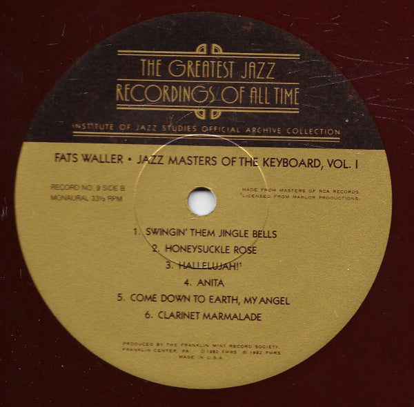Various : Jazz Masters Of The Keyboard Vol. I (4xLP, Comp, Red + Box)