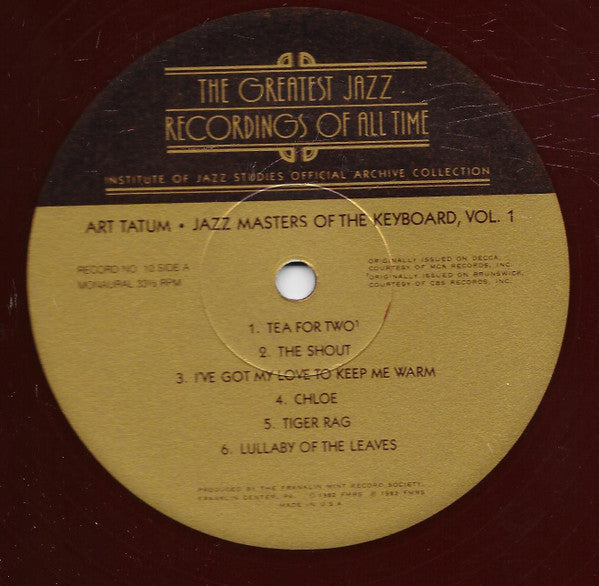 Various : Jazz Masters Of The Keyboard Vol. I (4xLP, Comp, Red + Box)