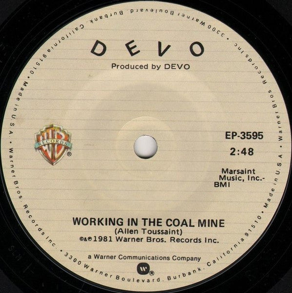 Devo : Working In The Coal Mine (7")