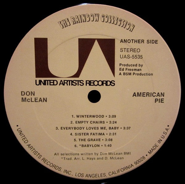 Don McLean : American Pie (LP, Album, Ter)