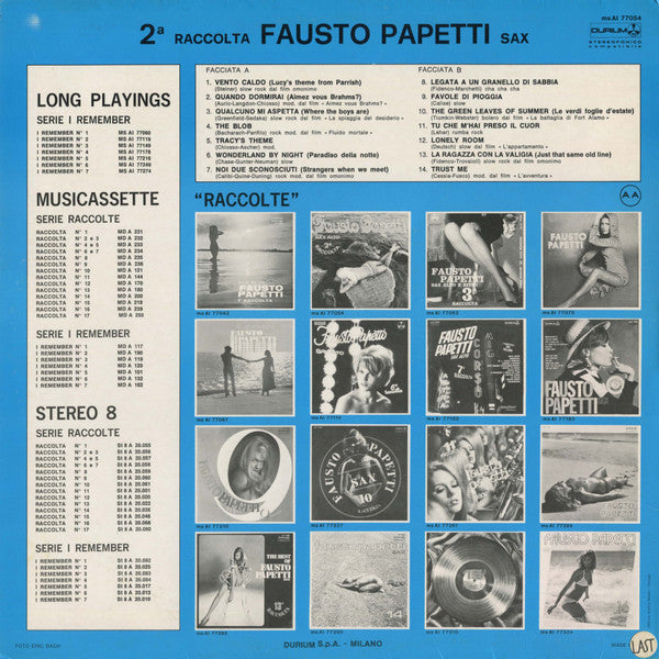 Fausto Papetti : Sax Alto 2a Raccolta (LP, Album, RE)