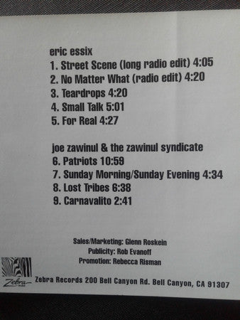 Eric Essix / Joe Zawinul & Zawinul Syndicate* : Small Talk / World Tour (CD, Comp, Promo, Smplr)
