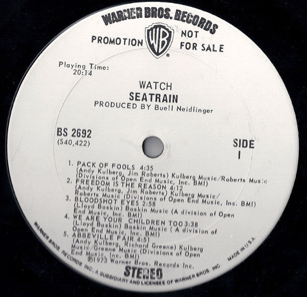 Seatrain : Watch (LP, Album, Promo, Gat)