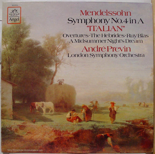 Mendelssohn* - André Previn, London Symphony Orchestra : Symphony No.4 In A "Italian" / Overtures (LP)