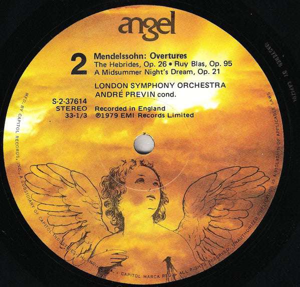 Mendelssohn* - André Previn, London Symphony Orchestra : Symphony No.4 In A "Italian" / Overtures (LP)