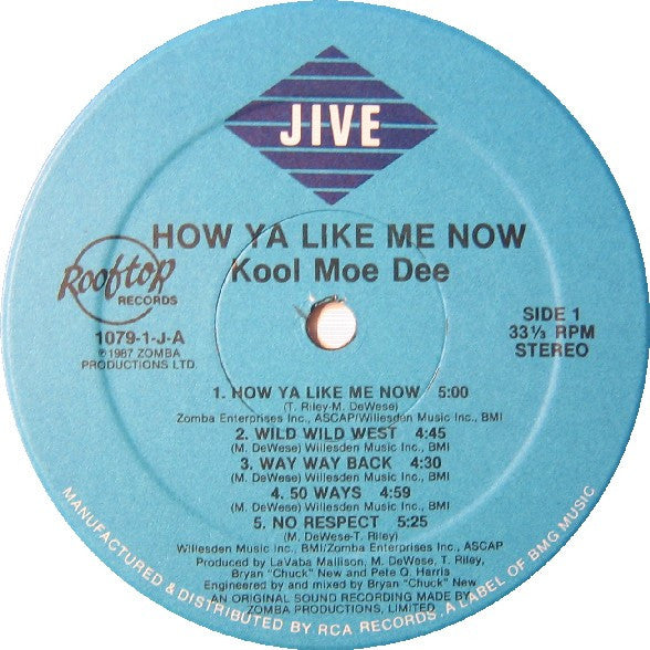 Kool Moe Dee : How Ya Like Me Now (LP, Album)