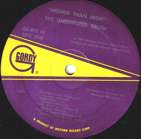The Undisputed Truth : Higher Than High (LP, Album)