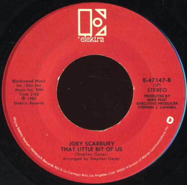 Joey Scarbury : The Theme From "The Greatest American Hero" (Believe It Or Not) (7", Single, Spe)
