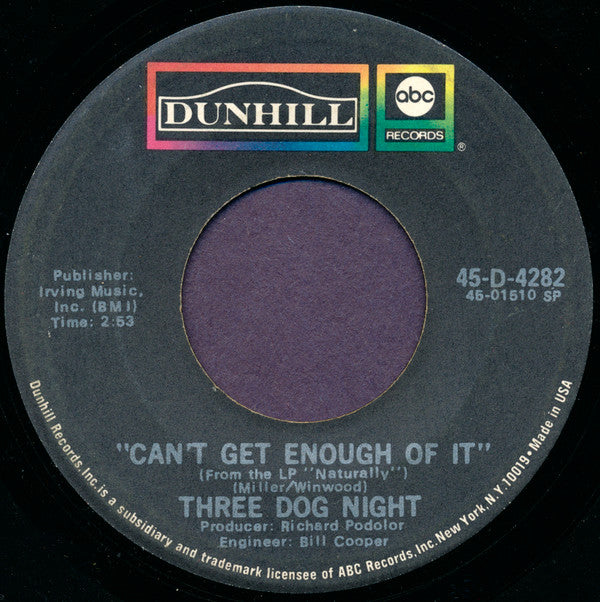 Three Dog Night : Liar (7", Single)