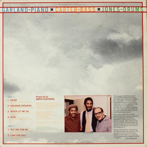 Red Garland / Ron Carter / Philly Joe Jones* : Crossings (LP, Album, San)