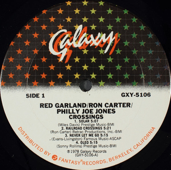 Red Garland / Ron Carter / Philly Joe Jones* : Crossings (LP, Album, San)