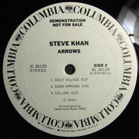 Steve Khan : Arrows (LP, Album, Promo)