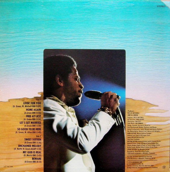 Al Green : Livin' For You (LP, Album, AL )