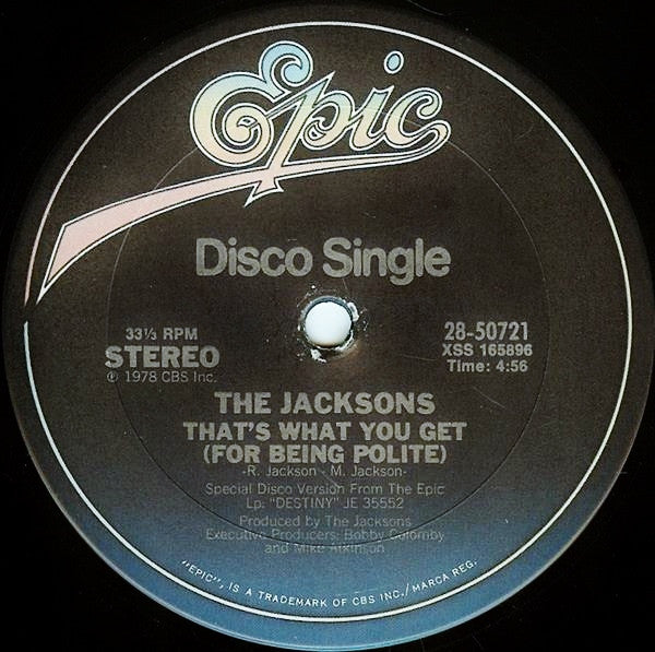 The Jacksons : Shake Your Body (Down To The Ground) (European Version) (12", Single)