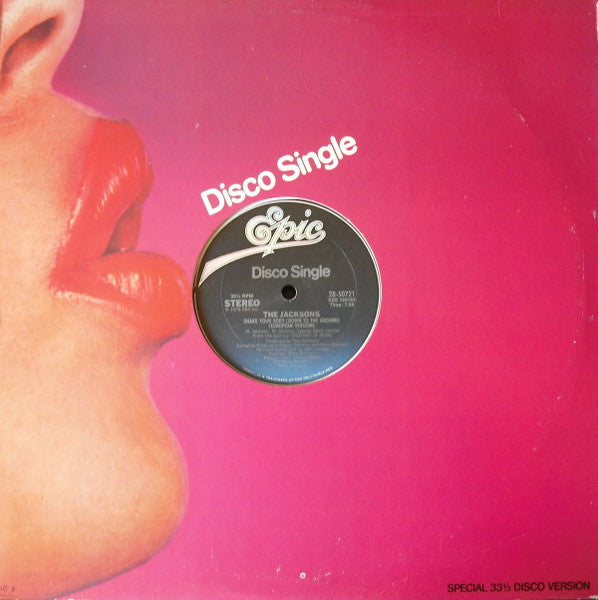 The Jacksons : Shake Your Body (Down To The Ground) (European Version) (12", Single)