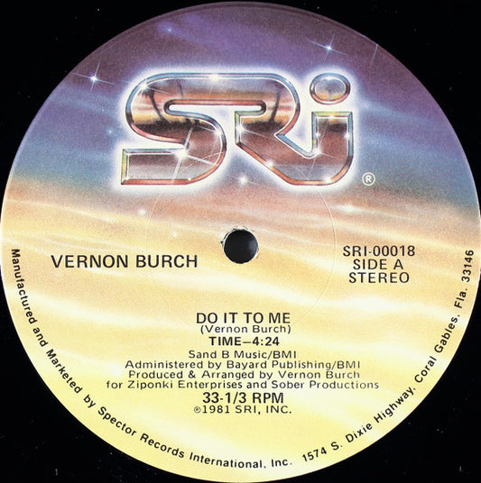 Vernon Burch : Do It To Me (12")