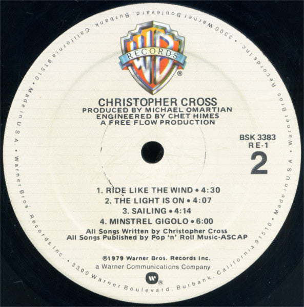 Christopher Cross : Christopher Cross (LP, Album, All)