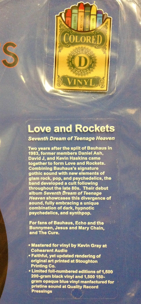 Love And Rockets : Seventh Dream Of Teenage Heaven (LP, Album, Num, RE, Blu)